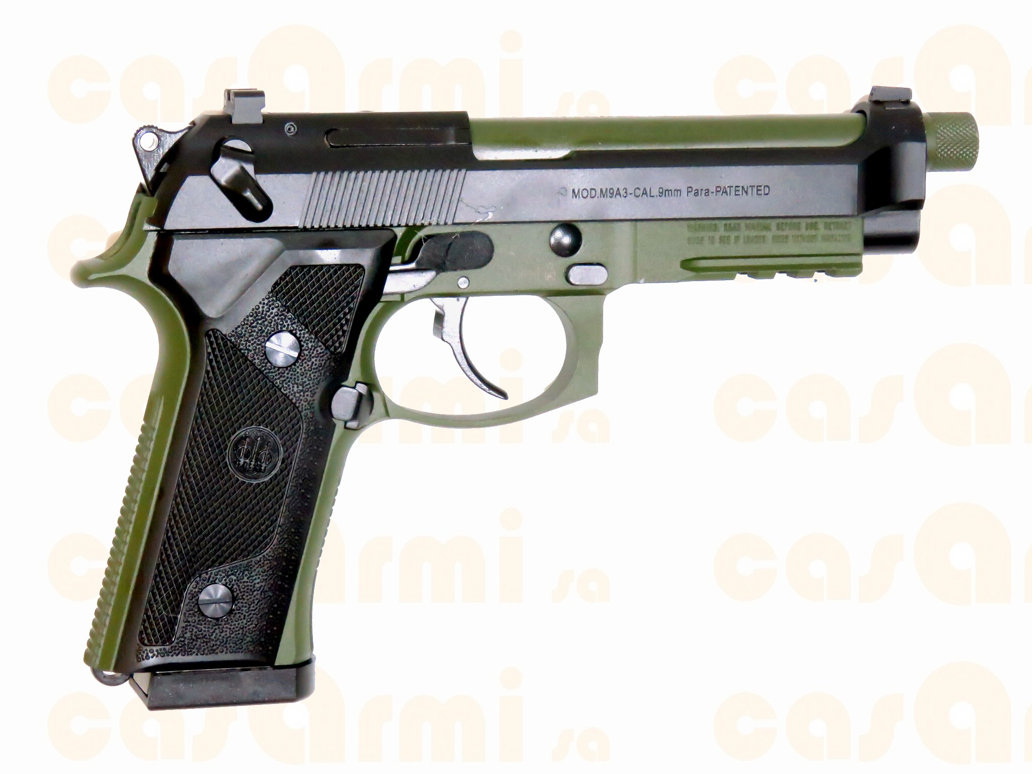 Beretta M9 A3 Black/Green, 17 colpi 9 Para